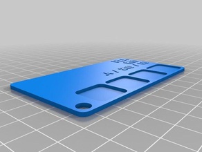 pla red filament sample card -scad 3d printing tests customized 3d print model - Mito3D