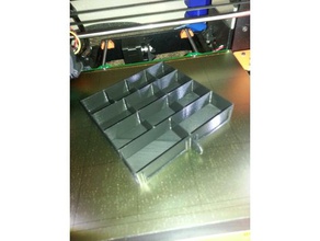 customizable parts drawer tool holders boxes container openscad small storage 3d print model - Mito3D