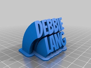 debbie sweeping-2-Zeile name der Platte office angepasst 3d print model - Mito3D