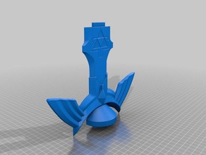 updated links master sword keys guard split props 3d print model - Mito3D