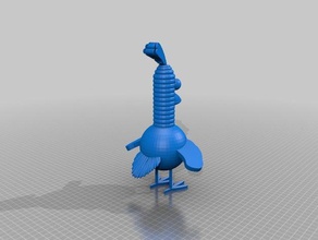 verrückte Huhn 3d drucken Hund Spielzeug zappeln fortnite das Erntedankfest 3d print model - Mito3D