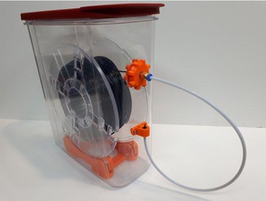 filament individual dry box ptfe sealed cap 3d printer accessories bowden tube rubbermaid drybox spool holder 3d print model - Mito3D