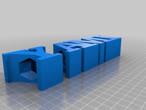 meu texto personalizado porta-lápis sinais e logotipos 3d print model - Mito3D