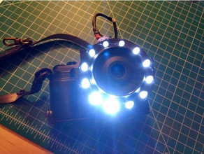 led lumière d'anneau d'objectif macro de la caméra flash anneau olympus 30mm 3d print model - Mito3D