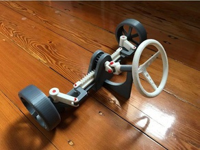 raf pinyon direksiyon araç 3dprinted araba dişli bağlantı mekanizma yarış arabası rackandpinion ujoint tekerlek 3d print model - Mito3D