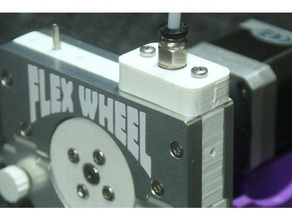 bowden coupling block flex wheel extruder 3d printer extruders flexible filament 3d print model - Mito3D