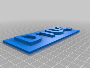 d104 signos logotipos personalizado 3d print model - Mito3D