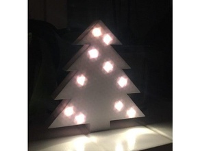 chrismast tree ışık dekor Noel dekorasyon ağacı 3d print model - Mito3D