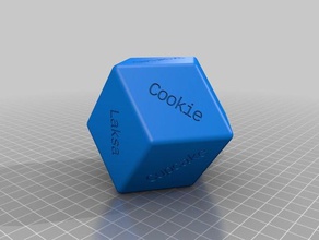 rhombique dés uglyfc personnalisé 3d print model - Mito3D