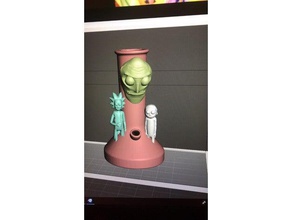 rick morty water pipe containers bong 3d print model - Mito3D
