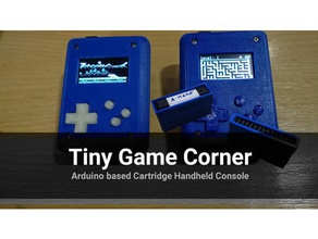 jogo muito pequeno canto eletrônica arduino atmega328 atmega328p-pu cartucho de console handheld 3d print model - Mito3D