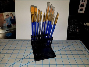 paint brush holder stand art strumenti il pennello titolare pittura 3d print model - Mito3D