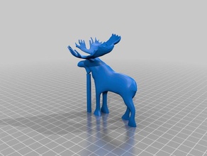 alberta geyik ikili mm döndürülmüş hayvanlar Noel dekorasyon 3d print model - Mito3D