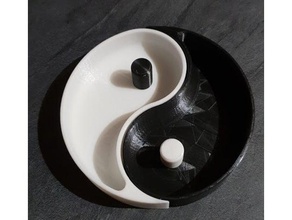 ying&yang bowl b&w containers 3d print model - Mito3D