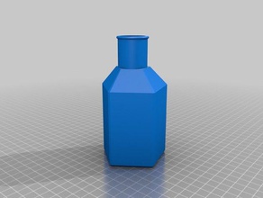 pentagonale bottiglia di pozione i contenitori cosplay 3d print model - Mito3D