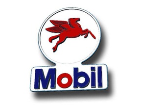 mobiloil logotipo sinais logotipos Logo em 3d a gasolina móveis 3d print model - Mito3D
