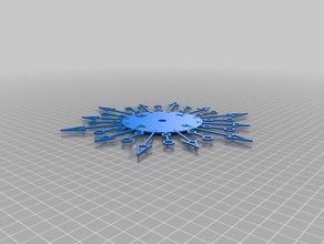 meine angepasste sunburst clock Dekor 3d print model - Mito3D