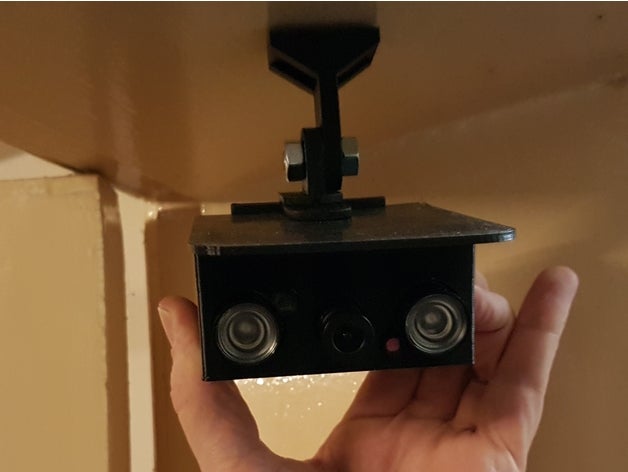 wifi di visione notturna telecamera interna a base rpi zero wlan nachtsichtkamera basierend auf einem motioneyeos l'elettronica fotocamera custodia per montaggio videocamera controllato led ir ldr luce seconda rete netzwerk netzwerkkamera visore notturno il lampone caso gehuse raspberry pi è pari vedere buio interfaccia web wireless 3D print model - Mito3D