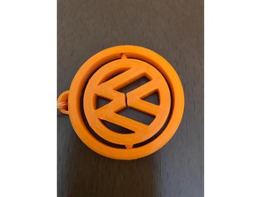 vw spinning llavero de la automoción logotipo golf 3d print model - Mito3D