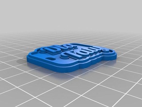 dla taty llaveros personalizado 3d print model - Mito3D