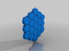 hexa cotte de mailles armure futuriste le costume tissu hexagone 3d print model - Mito3D