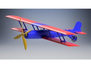 avión rc 2 vehículos biplano diy rcplane 3d print model - Mito3D