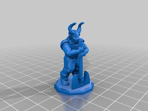 rpg-Miniatur-Minotaurus minotauro - Spielzeug Spiel Zubehör Kreatur dd dnd Miniatur 3d print model - Mito3D
