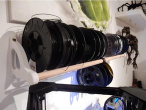 filament regal mit rollenbremse shelf roll brake 3d printer accessories rollen bremse 3d print model - Mito3D