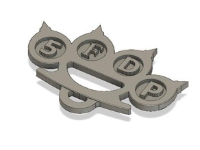 five finger death punch logotipo keychain chaveiros banda 3d print model - Mito3D