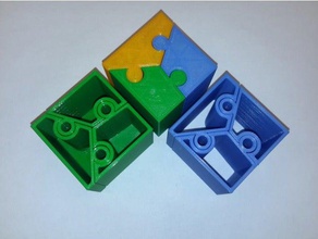 cubo trisection pastel de compartir no congruentes piezas matemáticas arte 3d print model - Mito3D