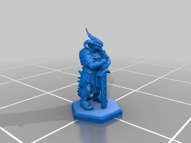 rpg-Miniatur-dragonborn draconato - Spielzeug Spiel Zubehör dd Drakonisch drakonische 3D print model - Mito3D