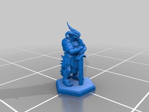 rpg en miniatura sangre de dragón draconato juguete juego accesorios dd draconiana draconiano 3d print model - Mito3D