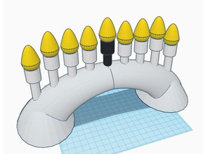 led menorah 3d l'impression 3d print model - Mito3D