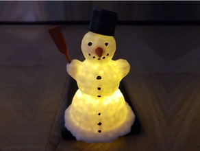 snowman creatures broom character christmas decoration ornament figure pot sculpture 3d print model - Mito3D