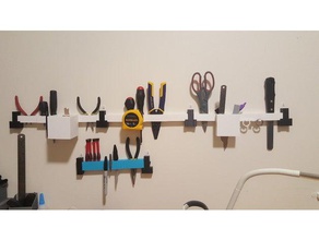 wall mounted modular tool holder household organization organizer tools 3d print model - Mito3D