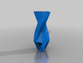 geométricas florero las esculturas facetas 3d print model - Mito3D