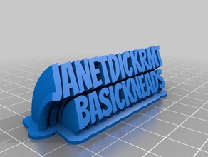 janet presente office personalizado 3d print model - Mito3D