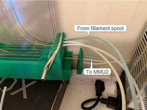 ptfe-Rohr-Halter mmu2-filament-control 3d Drucker - Zubehör openscad prusa i3 mk3 mmu2 mmu 3d print model - Mito3D