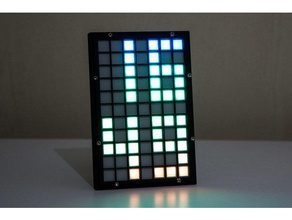 lazy grid clock electronics arduino minipro nano ds3231 led matrix strip ws2812 ws2812b 3d print model - Mito3D