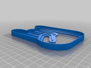 heavy metal f cookie cutter household supplies 3d print model - Mito3D
