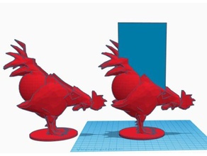 gallo, titular de la esponja los hogares suministros animal pollo escurridor cocina baja poli fregadero 3d print model - Mito3D