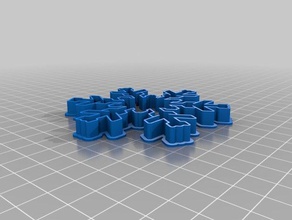 snowflake cookie cutter kitchen dining customized 3d print model - Mito3D
