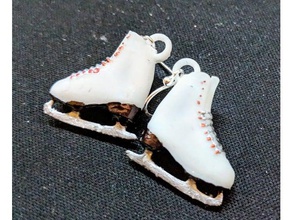ice skate earrings 3d print model - Mito3D