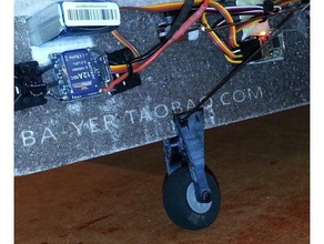 mono ruota del carrello di atterraggio rc i veicoli aliante micro lite aereo 3d print model - Mito3D