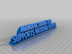 mfg estados unidos apoya la defensa de oficina personalizado 3d print model - Mito3D