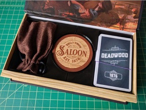 deadwood 1876 game box insert games board boardgame boardgames accessories inserts 3d print model - Mito3D