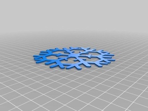 customized easy snowflake susan 2d art 3d print model - Mito3D