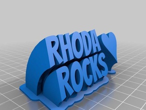 rhoda 2d aynası kayalar ofis özelleştirilmiş 3d print model - Mito3D