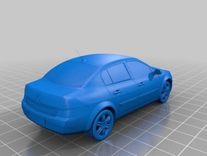 renault megane 2 sedane 3d l'impression 3d print model - Mito3D