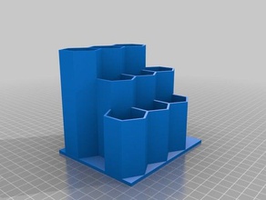 hexagonal porte-crayon 3d de l'impression géométriques organisateur 3d print model - Mito3D